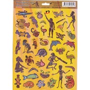 Aboriginal Art Glitter Stickers, A4 sheet